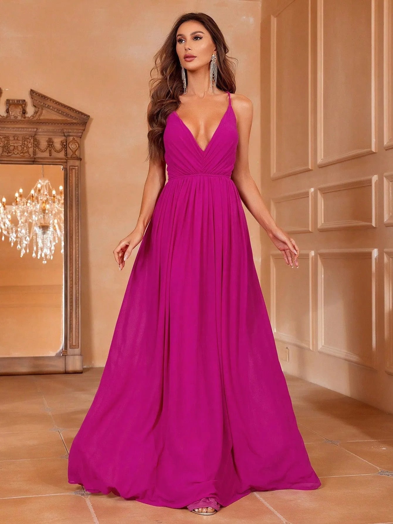 Elegant Chiffon Cami Party Dress