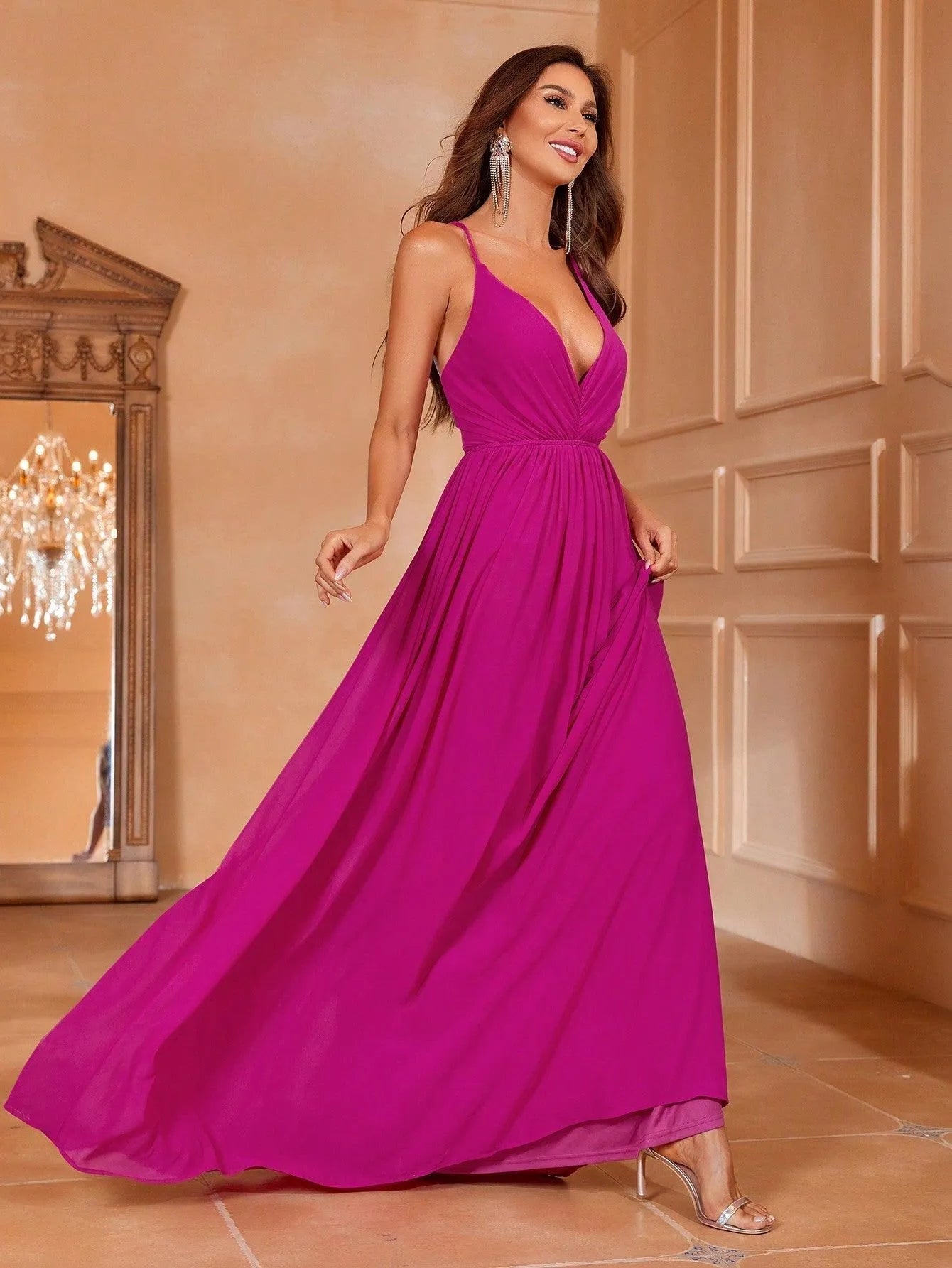 Elegant Chiffon Cami Party Dress