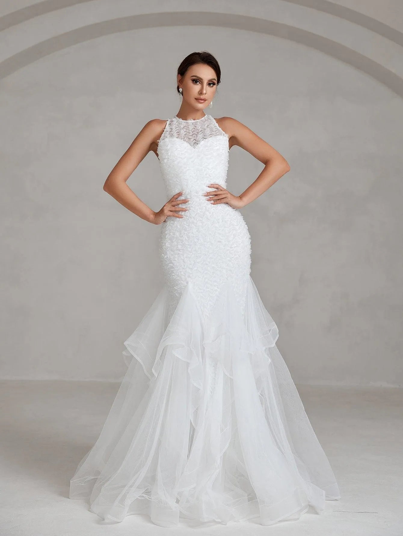 Majestic Lace Mermaid Wedding Dress