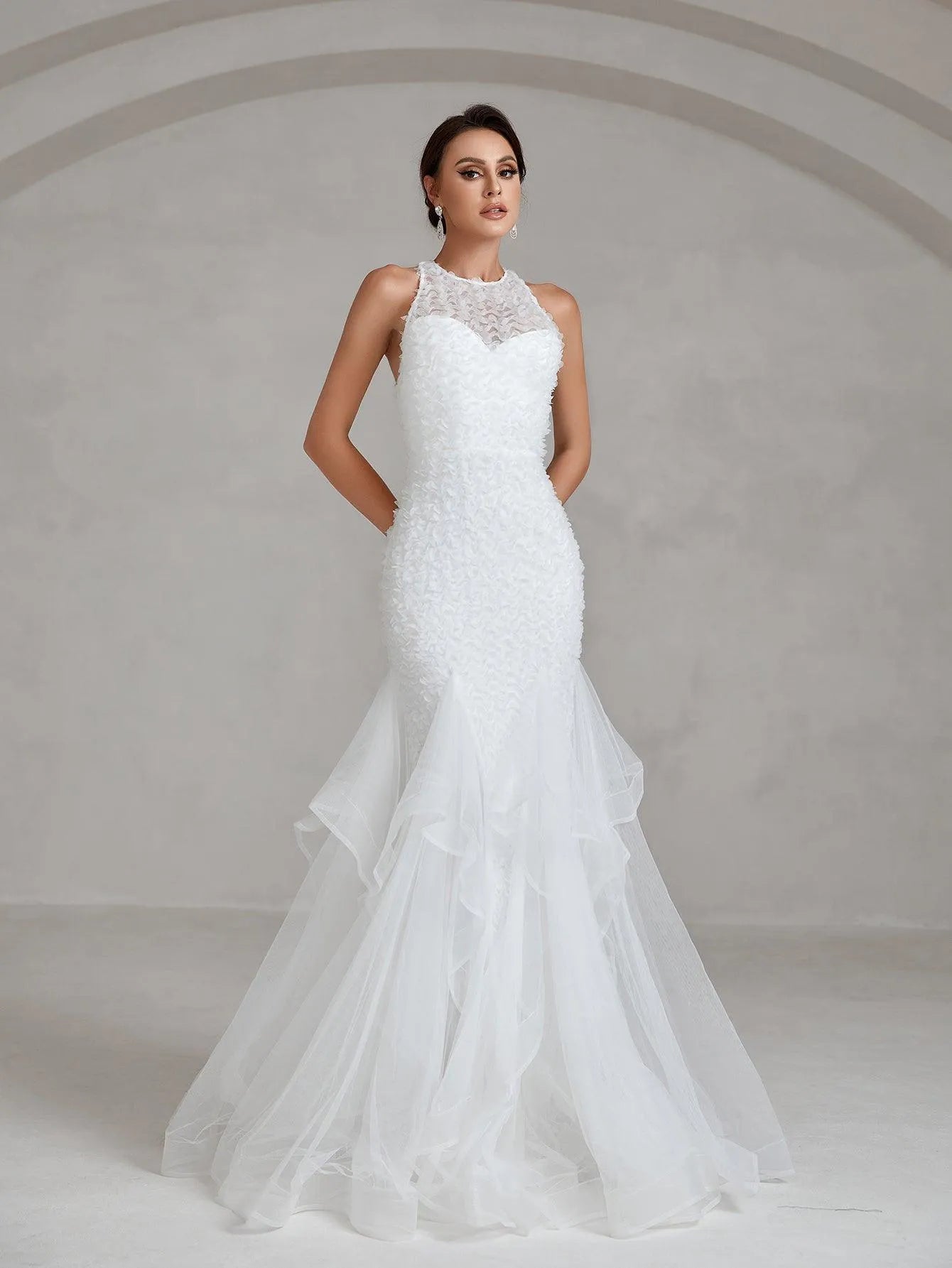 Majestic Lace Mermaid Wedding Dress