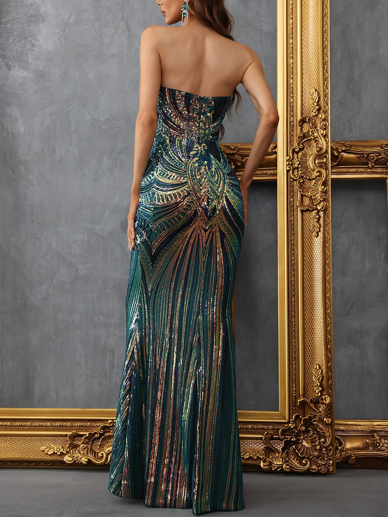 Elegant Dark Green Tube Mermaid Prom Dress